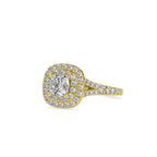SKU: 0015 (18K) Double Halo Engagment Ring in Rose Gold.