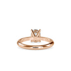 SKU: 0016 (18K) Oval Diamond Solitaire Ring in Rose Gold.