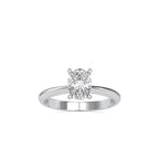 SKU: 0016 (10K) Oval Diamond Solitaire Ring in Rose Gold.
