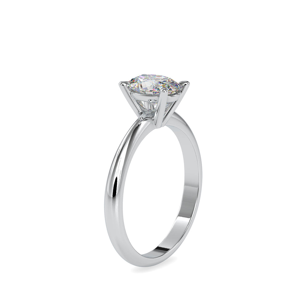 SKU: 0016 (10K) Oval Diamond Solitaire Ring in Rose Gold.