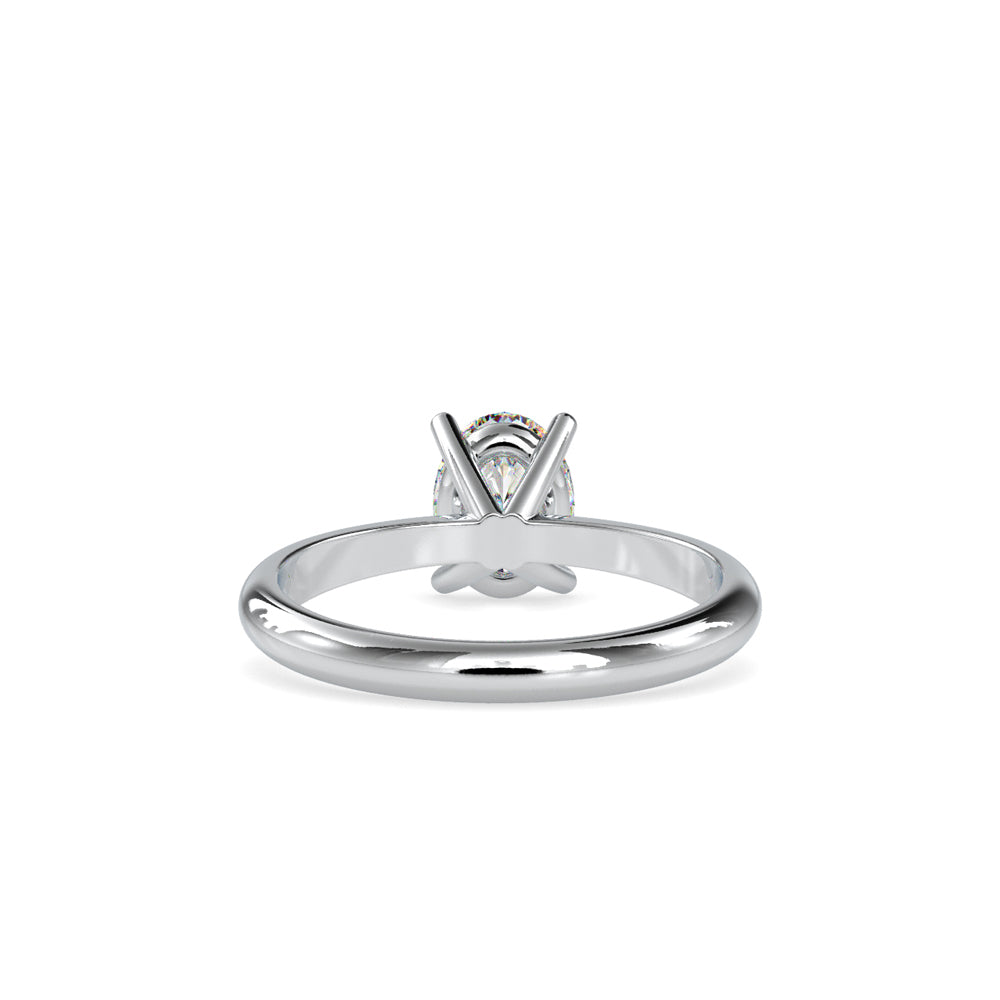 SKU: 0016 (18K) Oval Diamond Solitaire Ring in Rose Gold.