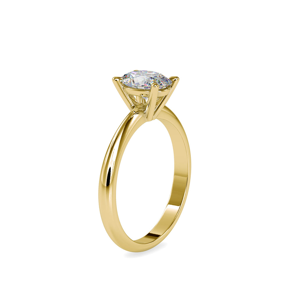 SKU: 0016 (18K) Oval Diamond Solitaire Ring in Rose Gold.