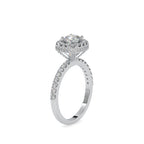 SKU: 0017 (18K) Double Halo Milgrain Cushion Cut Ring in Rose Gold.