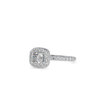SKU: 0017 (22K) Double Halo Milgrain Cushion Cut Ring in Rose Gold.