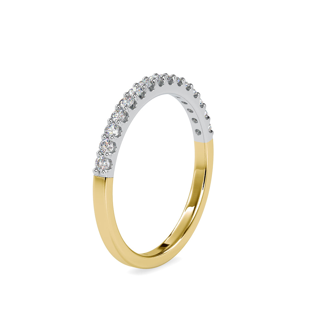 SKU: 0018 (18K) Two-Tone diamond Wedding Band .