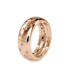SKU: 0019 (14K) Scatter Diamond band in Rose Gold.