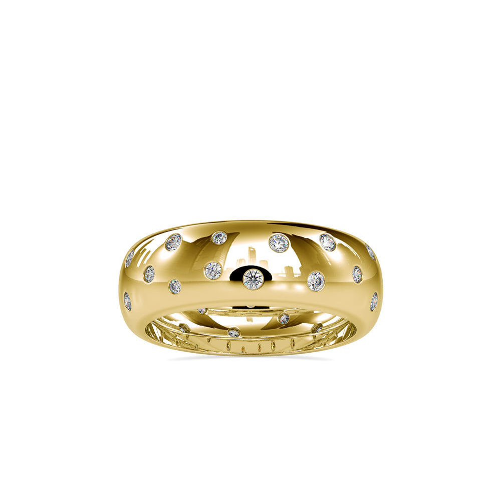 SKU: 0019 (22K) Scatter Diamond band in Rose Gold.