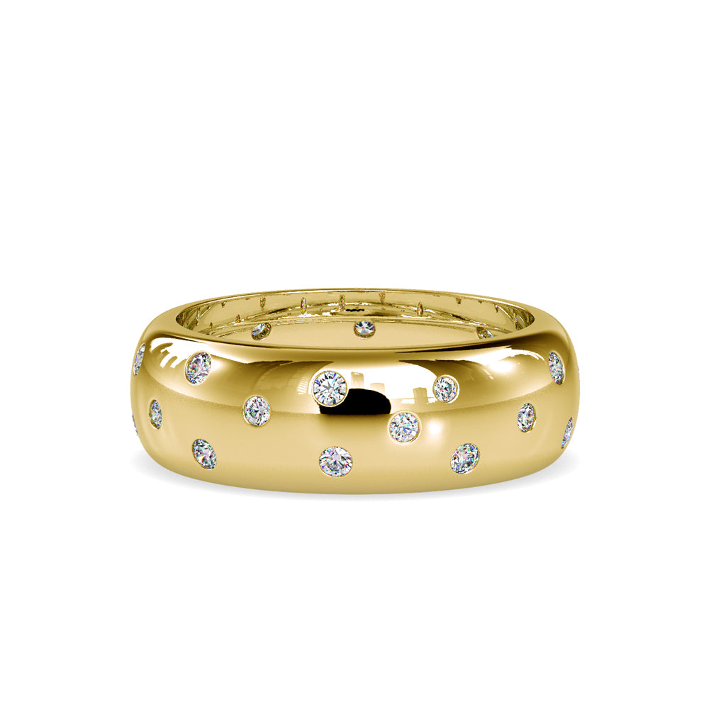SKU: 0019 (18K) Scatter Diamond band in Rose Gold.