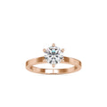 SKU: 0020 (18K) Unique Six-Prong Solitair Engagment Ring in Rose Gold.