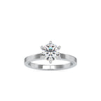 SKU: 0020 (18K) Unique Six-Prong Solitair Engagment Ring in Rose Gold.