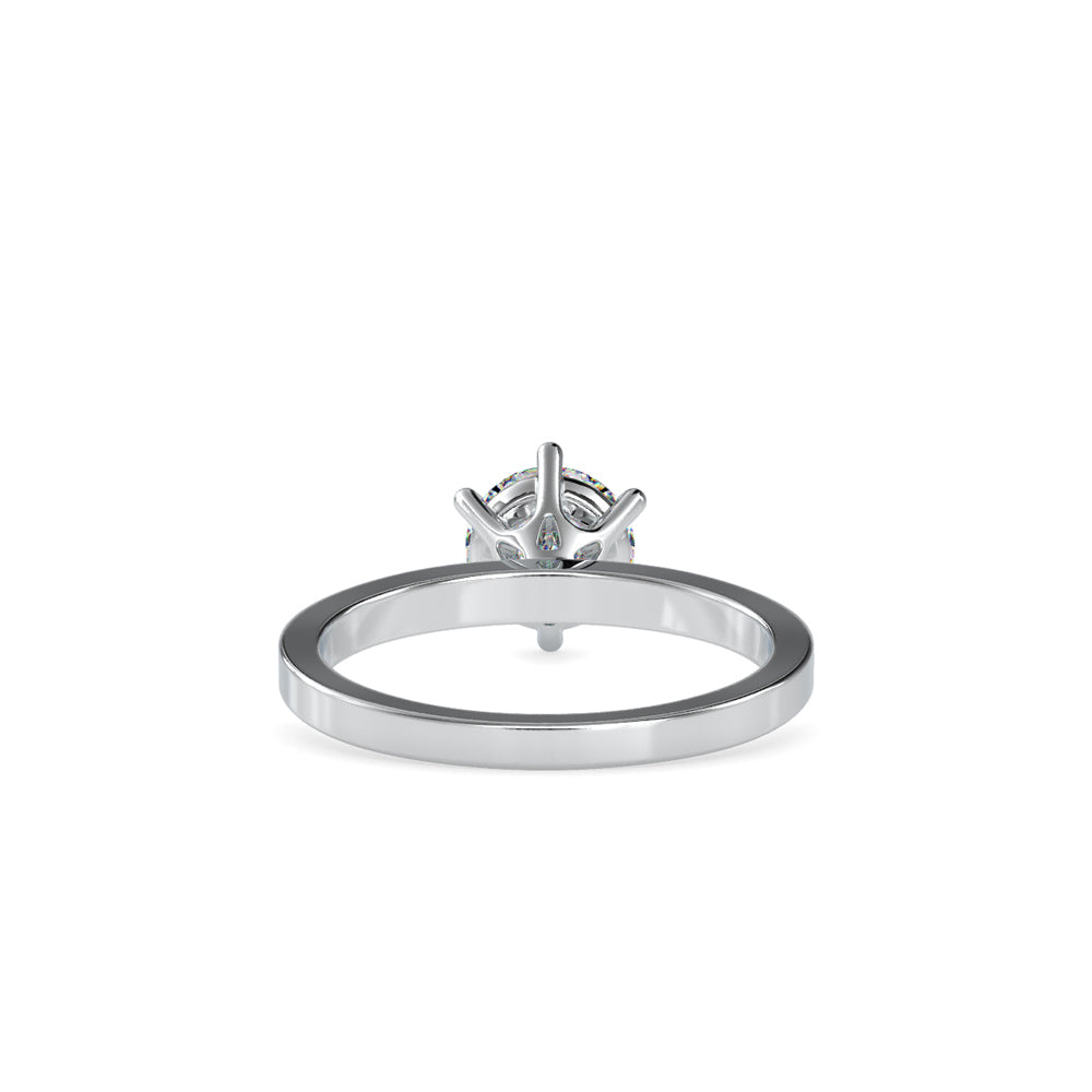 SKU: 0020 (18K) Unique Six-Prong Solitair Engagment Ring in Rose Gold.