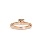 SKU: 0021 (18K) Classic four-Prong Solitaire Engagment Ring in Rose Gold.