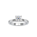 SKU: 0021 (22K) Classic four-Prong Solitaire Engagment Ring in Rose Gold.