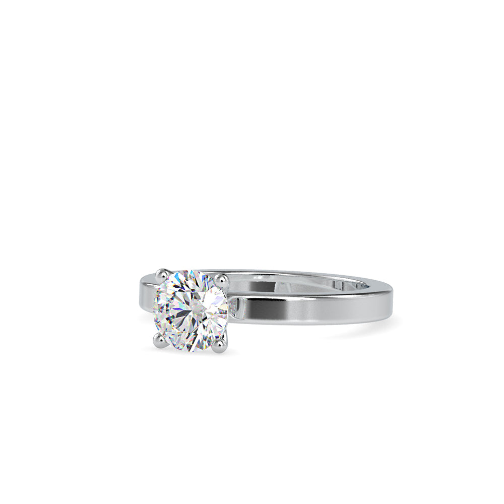 SKU: 0021 (18K) Classic four-Prong Solitaire Engagment Ring in Rose Gold.