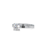 SKU: 0021 (22K) Classic four-Prong Solitaire Engagment Ring in Rose Gold.