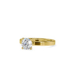 SKU: 0021 (14K) Classic four-Prong Solitaire Engagment Ring in Rose Gold.