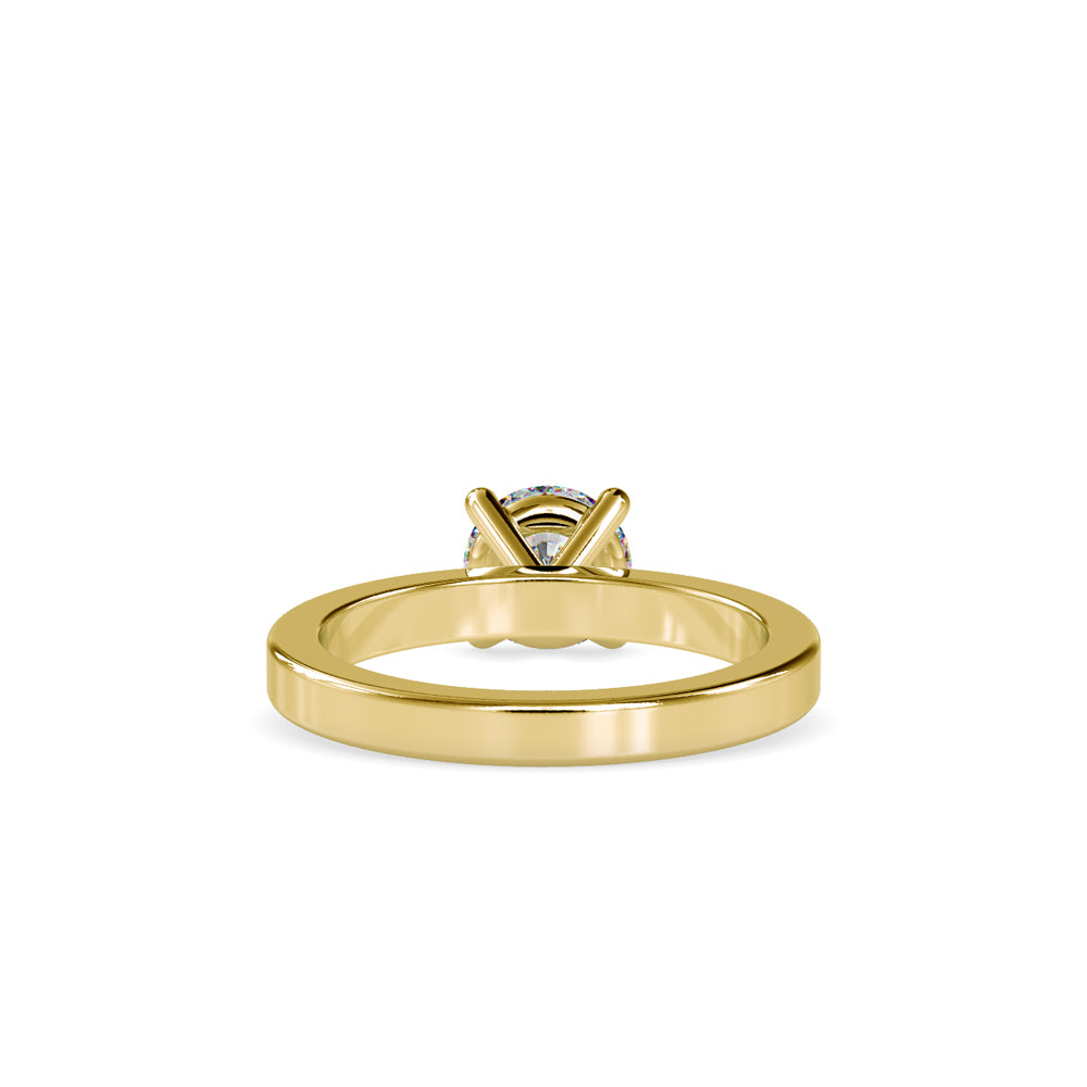 SKU: 0021 (22K) Classic four-Prong Solitaire Engagment Ring in Rose Gold.