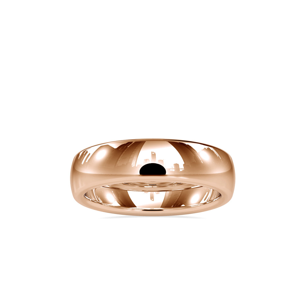 SKU: 0022 (14K) Plain Wedding Band in Rose Gold.