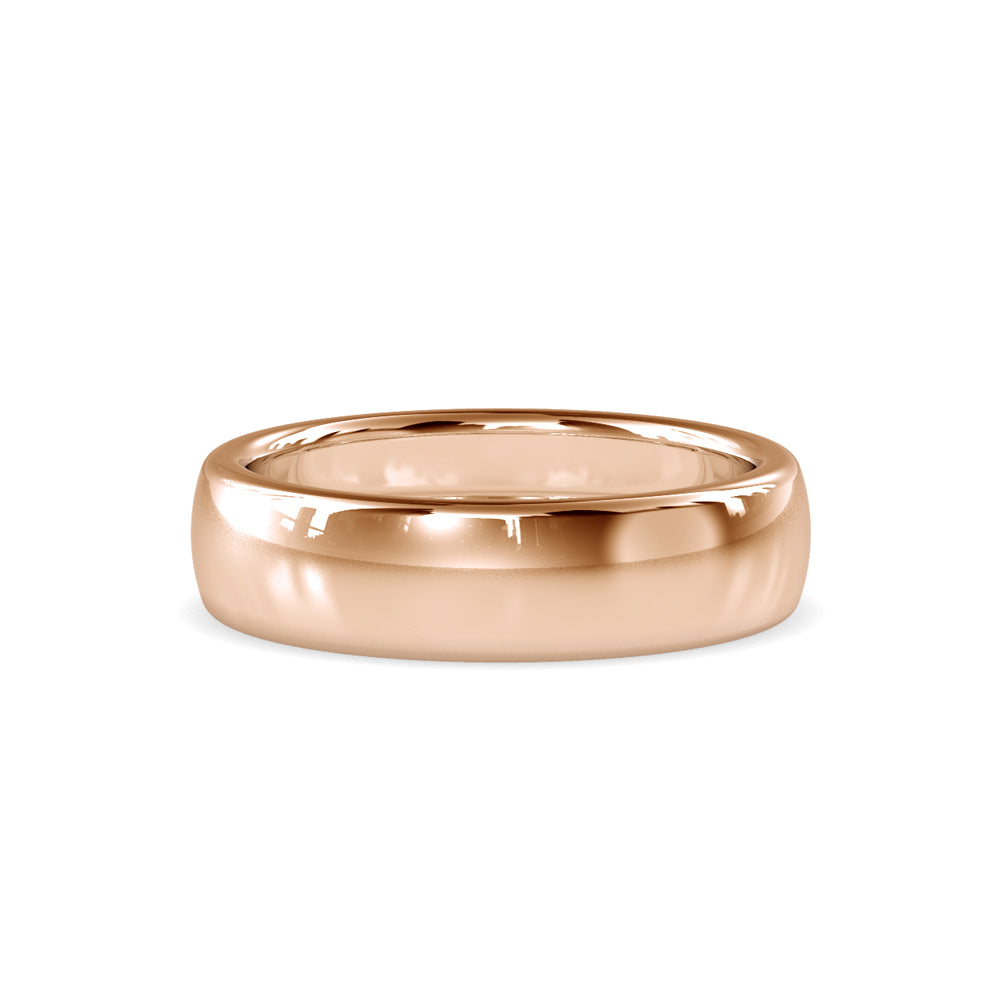 SKU: 0022 (14K) Plain Wedding Band in Rose Gold.