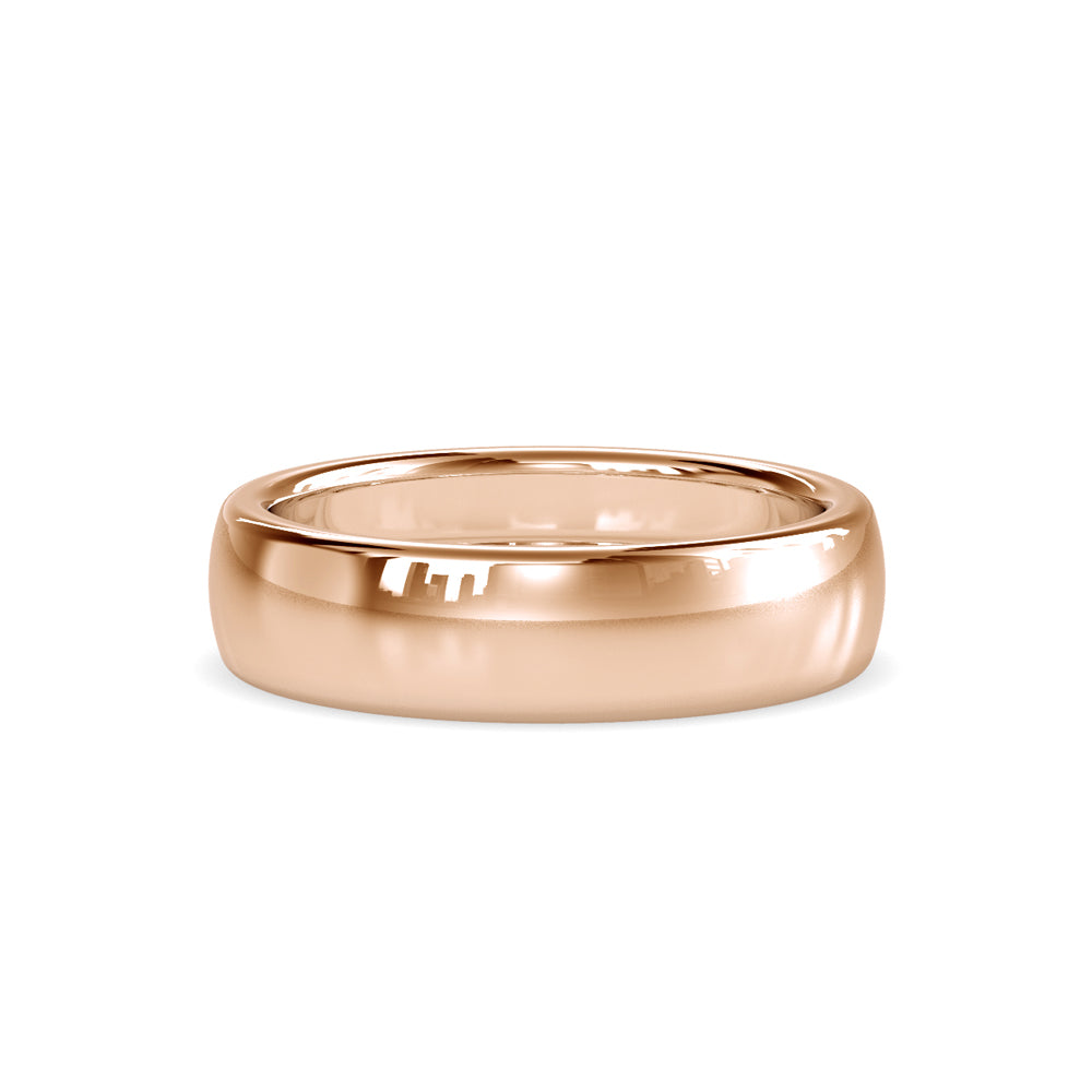 SKU: 0022 (18K) Plain Wedding Band in Rose Gold.