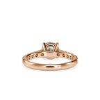 SKU: 0025 (22K) Four-Prong Diamond Engagment Ring in Rose Gold.