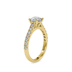 SKU: 0025 (10K) Four-Prong Diamond Engagment Ring in Rose Gold.