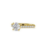 SKU: 0025 (22K) Four-Prong Diamond Engagment Ring in Rose Gold.