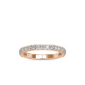 SKU: 0026 (18K) Diamond Bead-Set Wedding Band in Rose Gold.
