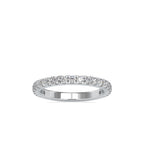 SKU: 0026 (10K) Diamond Bead-Set Wedding Band in Rose Gold.