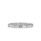 SKU: 0026 (10K) Diamond Bead-Set Wedding Band in Rose Gold.