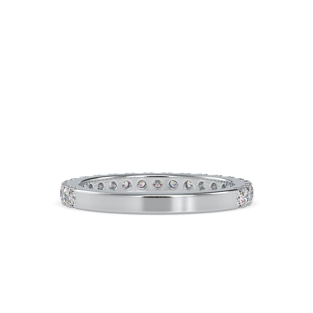 SKU: 0026 (18K) Diamond Bead-Set Wedding Band in Rose Gold.