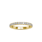 SKU: 0026 (18K) Diamond Bead-Set Wedding Band in Rose Gold.