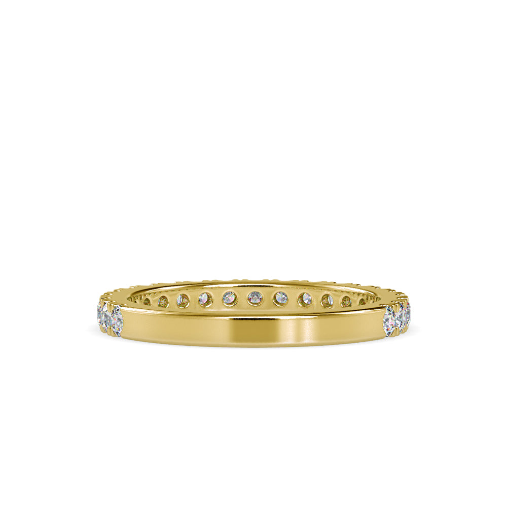 SKU: 0026 (10K) Diamond Bead-Set Wedding Band in Rose Gold.