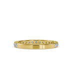 SKU: 0026 (14K) Diamond Bead-Set Wedding Band in Rose Gold.
