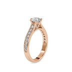 SKU: 0027 (14K) Six-Prong Diamond Engagment Ring in Rose Gold.