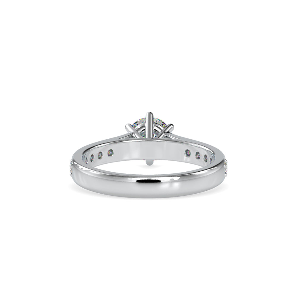 SKU: 0027 (22K) Six-Prong Diamond Engagment Ring in Rose Gold.
