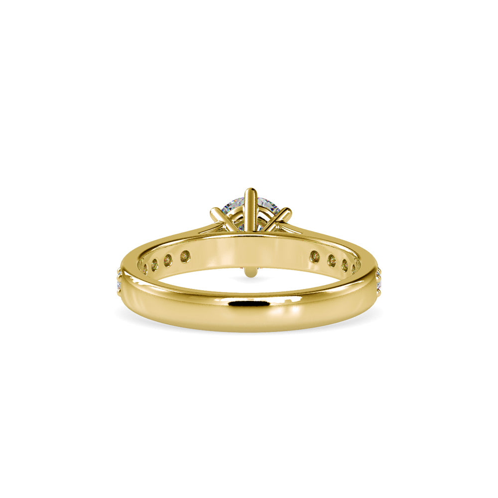 SKU: 0027 (22K) Six-Prong Diamond Engagment Ring in Rose Gold.
