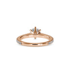 SKU: 0028 (10K) Six-Prong Solitaire Engagment Ring in Rose Gold.