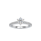SKU: 0028 (18K) Six-Prong Solitaire Engagment Ring in Rose Gold.