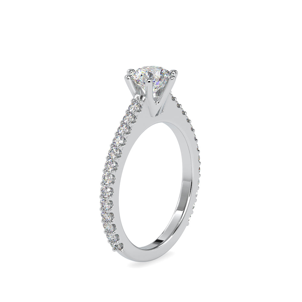 SKU: 0028 (22K) Six-Prong Solitaire Engagment Ring in Rose Gold.