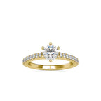 SKU: 0028 (10K) Six-Prong Solitaire Engagment Ring in Rose Gold.