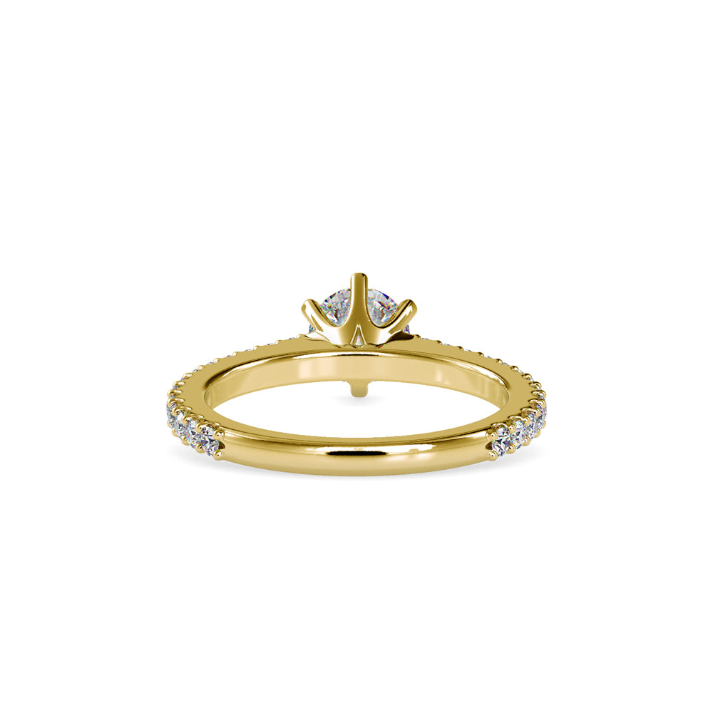 SKU: 0028 (18K) Six-Prong Solitaire Engagment Ring in Rose Gold.