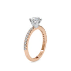 SKU: 0029 (22K)  Classic Solitaire With Two-Tone Engagment Band.
