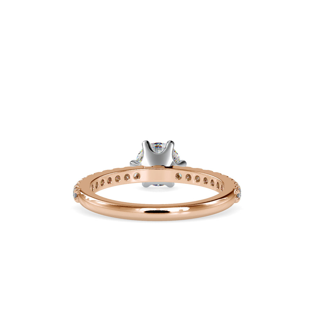 SKU: 0029 (10K)  Classic Solitaire With Two-Tone Engagment Band.