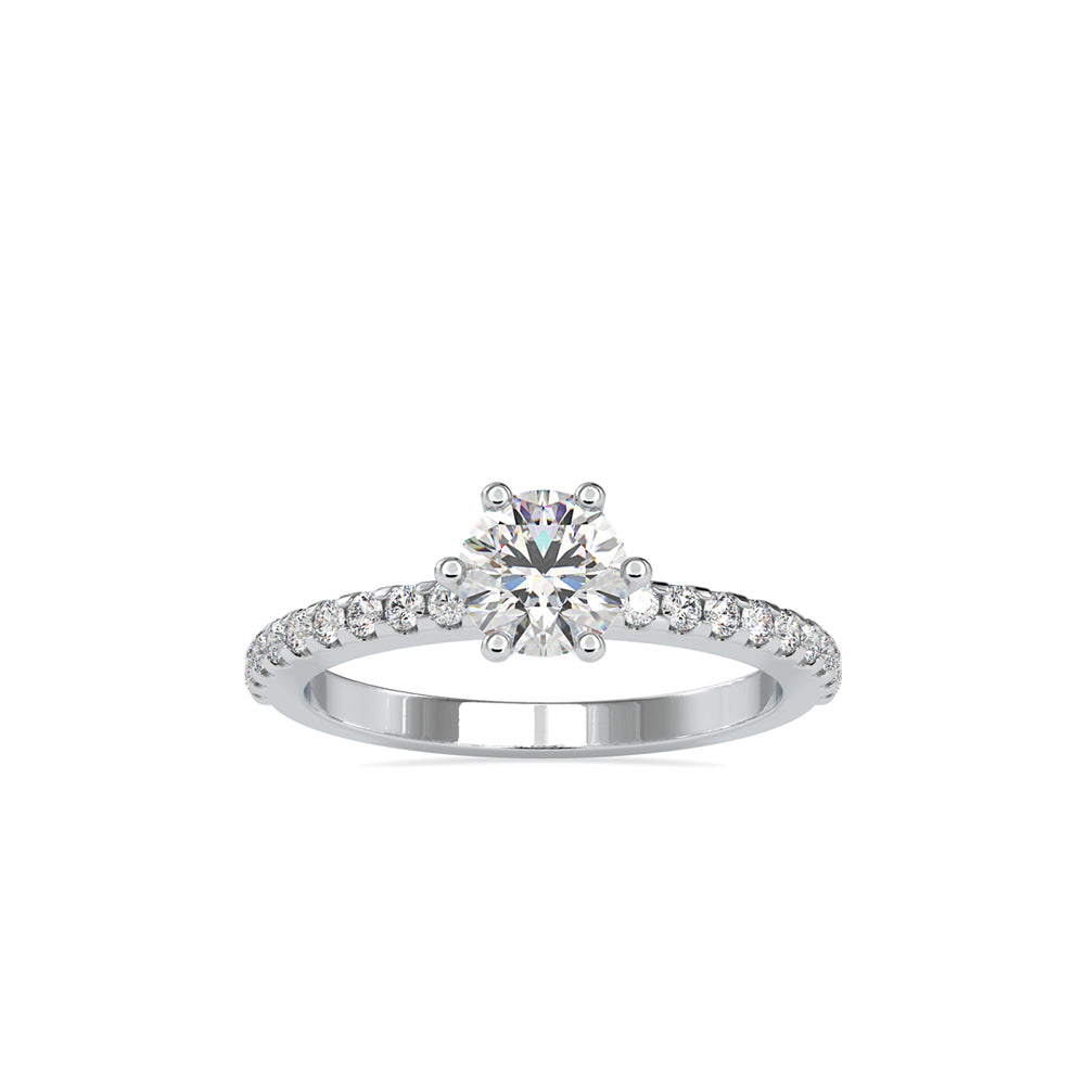 SKU: 0029 (10K)  Classic Solitaire With Two-Tone Engagment Band.