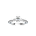SKU: 0029 (22K)  Classic Solitaire With Two-Tone Engagment Band.