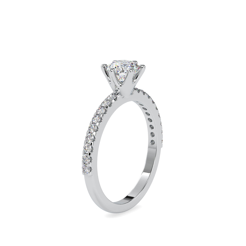 SKU: 0029 (22K)  Classic Solitaire With Two-Tone Engagment Band.