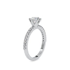 SKU: 0029 (18K)  Classic Solitaire With Two-Tone Engagment Band.