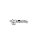 SKU: 0029 (14K)  Classic Solitaire With Two-Tone Engagment Band.
