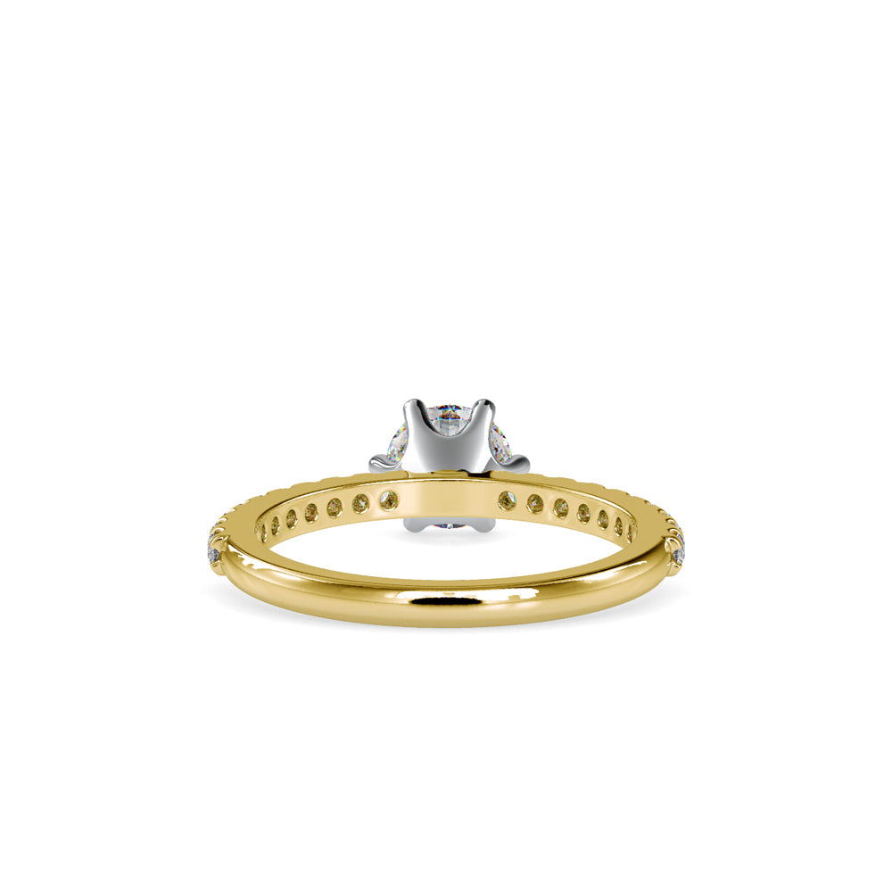 SKU: 0029 (10K)  Classic Solitaire With Two-Tone Engagment Band.